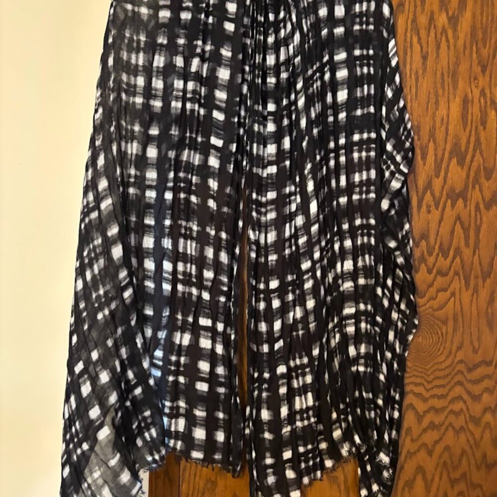 Beautiful and Very Soft Black and White Scarf - 83" x 30" for any occasion